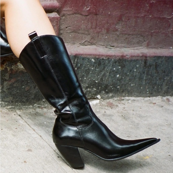 Jeffrey Campbell Shoes - Jeffrey Campbell Reckon Western Black Heeled Boots